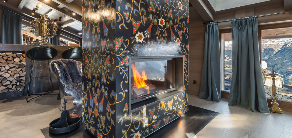 La Datcha Courchevel 1850 Luxury Ski Fireplace img