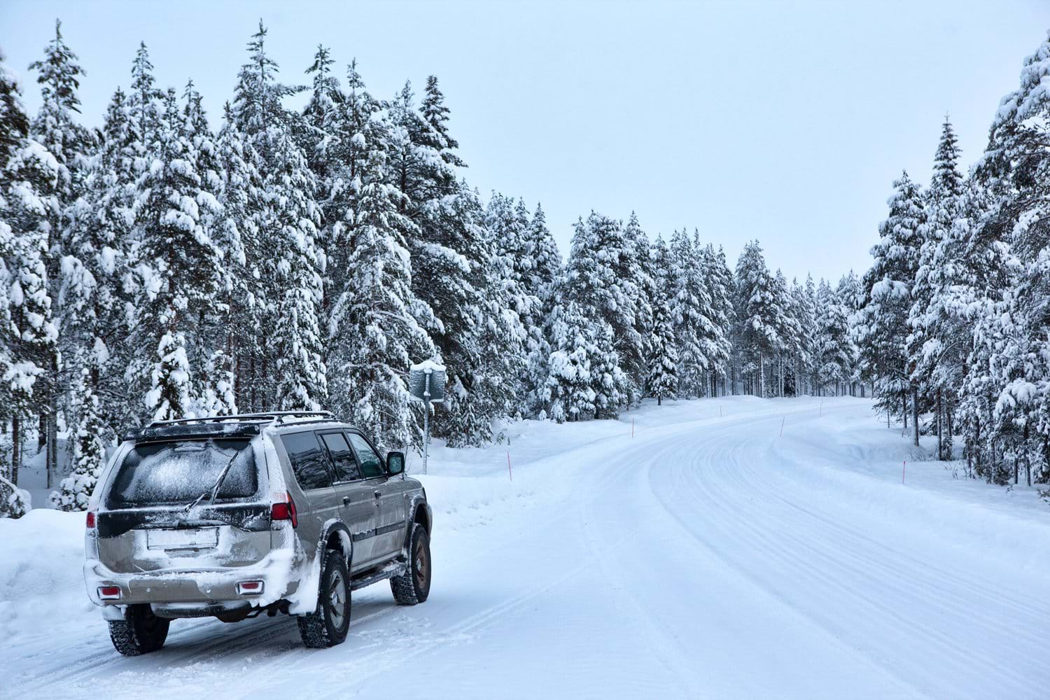 Driving to ski resorts in the Alps