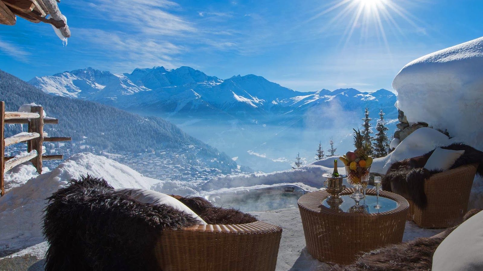 Best luxury chalet hot tub views