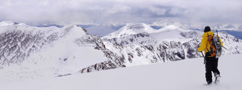 Mountain landscape with snow in Colorado