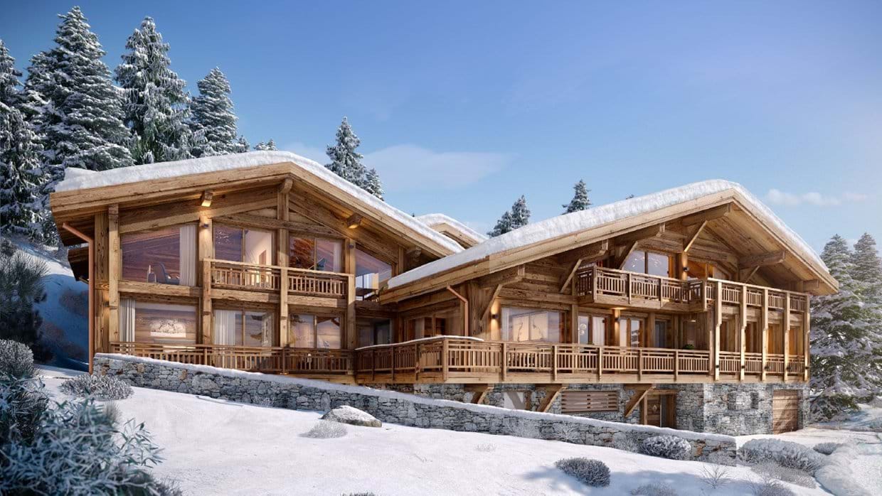 Illustration of Eco Conscious Luxury Rentals With Ski Resort View