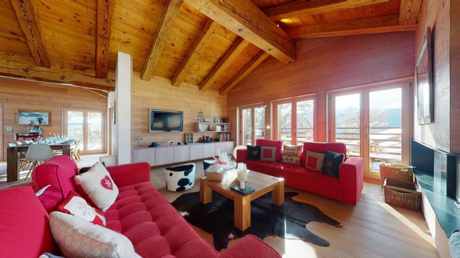 Luxury ski chalet  - Verbier - Les Moulins - Oxford Ski - Open plan living.jpg