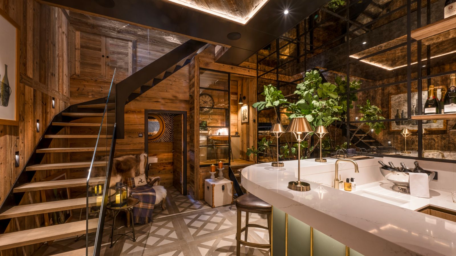 Chalet Mont Des Anges Bar and Stairs.jpg