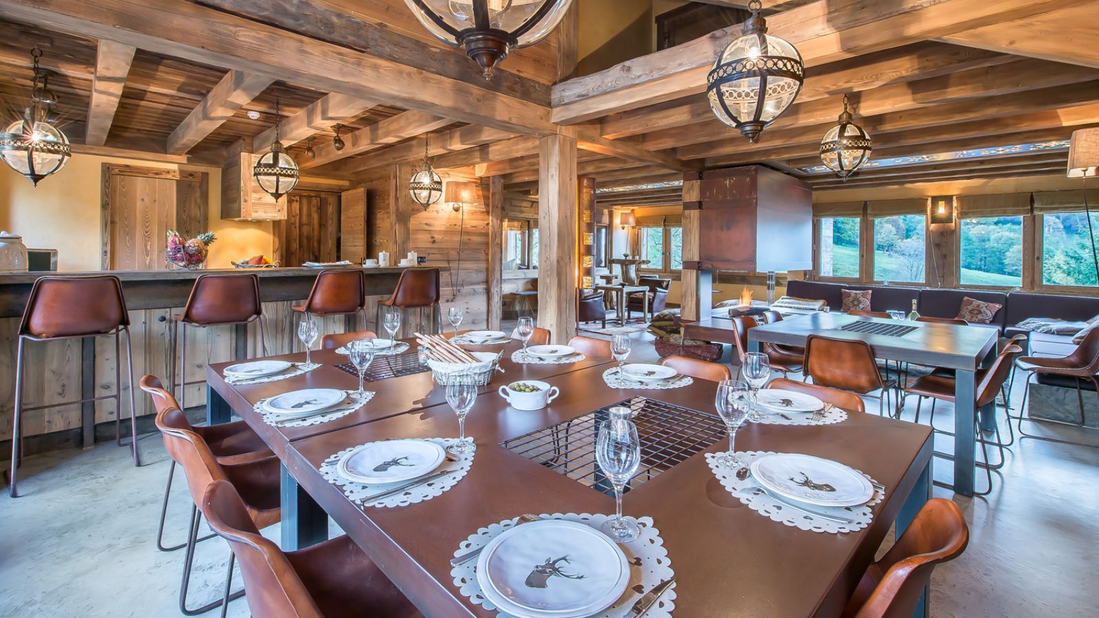 Luxury-Ski-Chalet- Meribel-L'Écume des Neiges- Dining table-Oxford-Ski.jpg