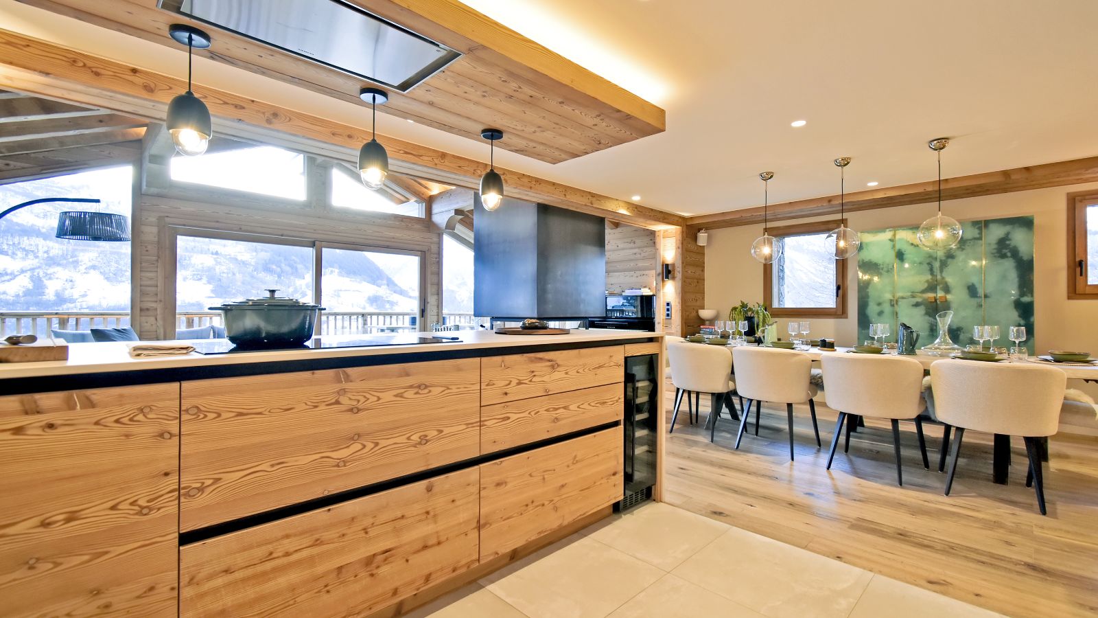 Luxury-ski-chalet-St Martin de Belleville- Chalet Snowfall- Kitchen- Oxford-Ski.jpg