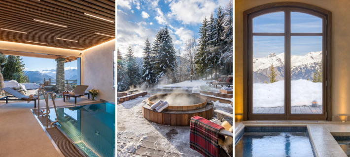relax in serenity, indoor pools, outdoor hot tub, mountain views