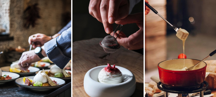 Catered dining, fine dining and fondue