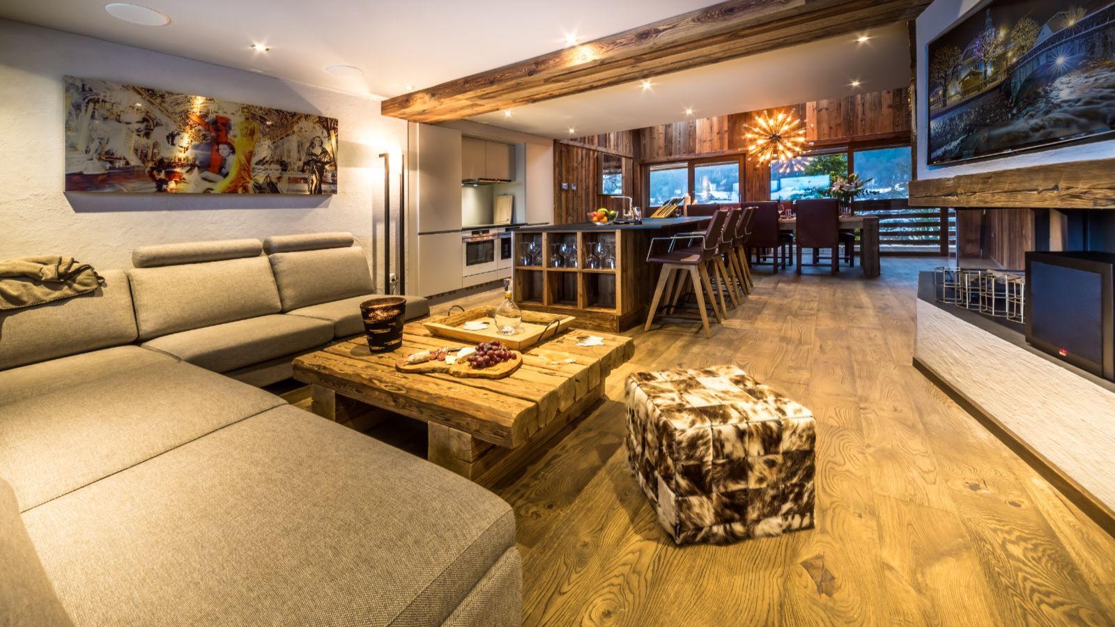 Chalet Kapa Elevation Alps Open Plan Lounge Kitchen Dining.jpg