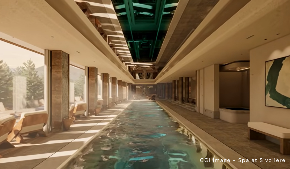 CGI image of the brand new Spa at La Sivolière due to open in December 2026